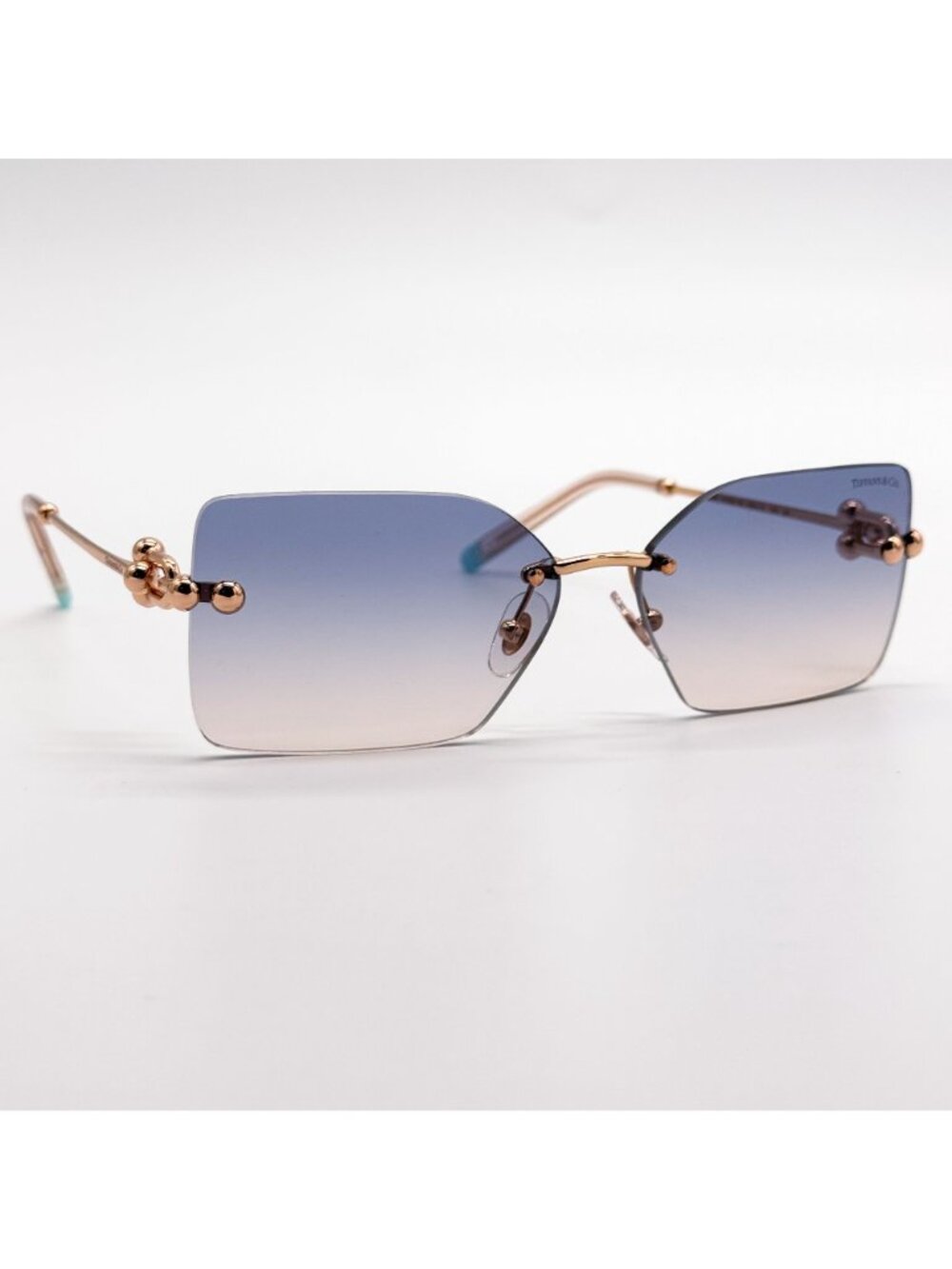 New Tiffany & Co TF3088 6105/16 Gold Blue Women Sunglasses